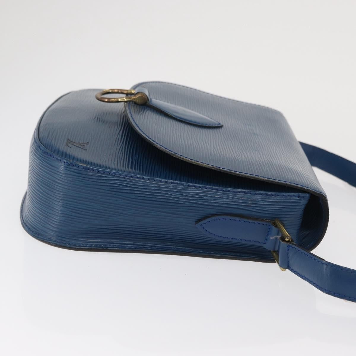 Louis Vuitton Saint Cloud Handbag Epi Leather Blue Leather Shoulder Bag Bag (Authentic Pre-Loved)