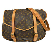 Louis Vuitton Louis Vuitton Saumur Handbag Monogram Canvas Brown Canvas Shoulder Bag Bag (Pre-Loved)