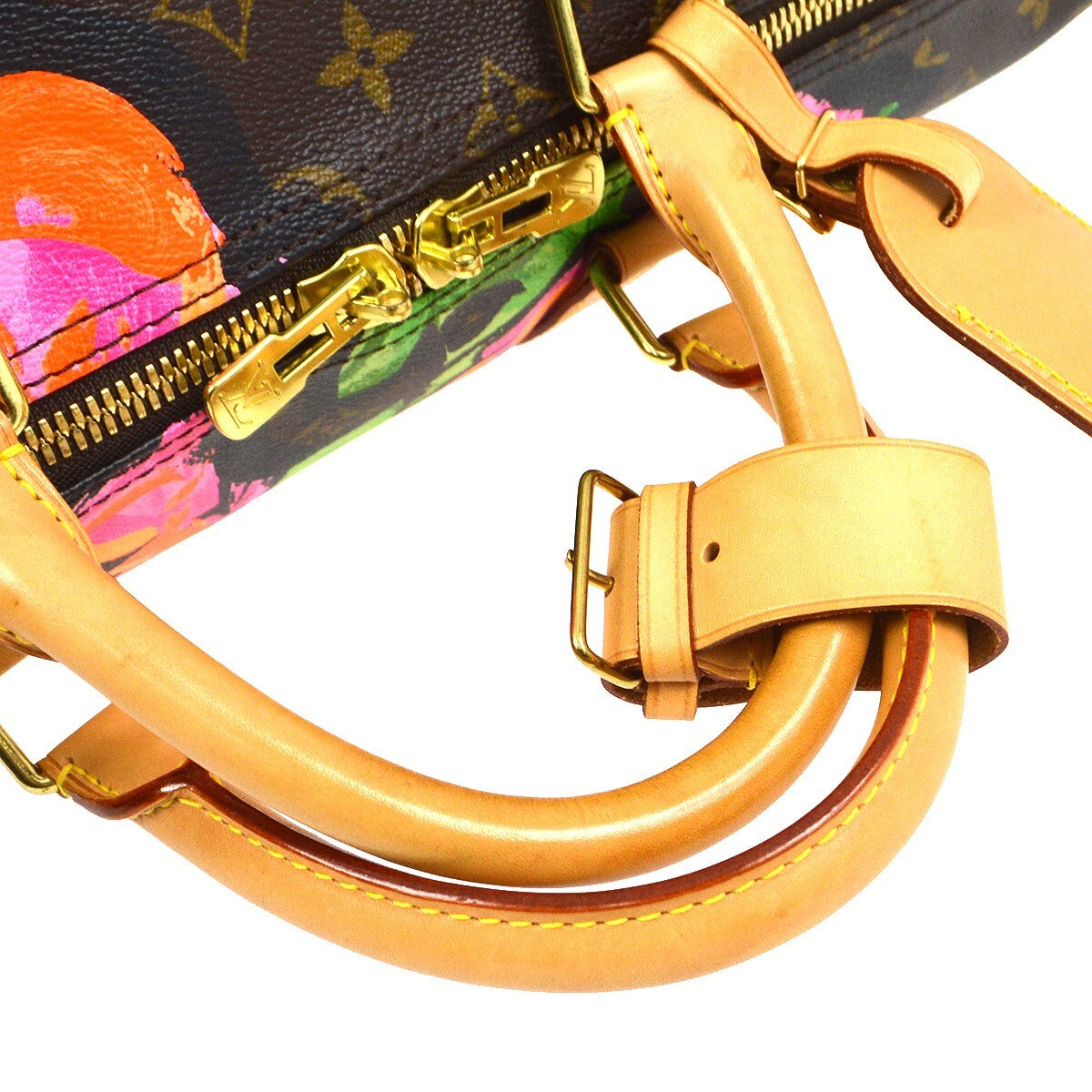 Louis Vuitton Keepall Bag Limited Edition Monogram Roses Brown Canvas Travel Bag Bag (Authentic Pre-Loved)