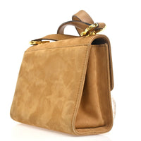 Salvatore Ferragamo Gancini Shoulder Bag Suede Brown Suede Shoulder Bag Bag (Authentic Pre-Loved)