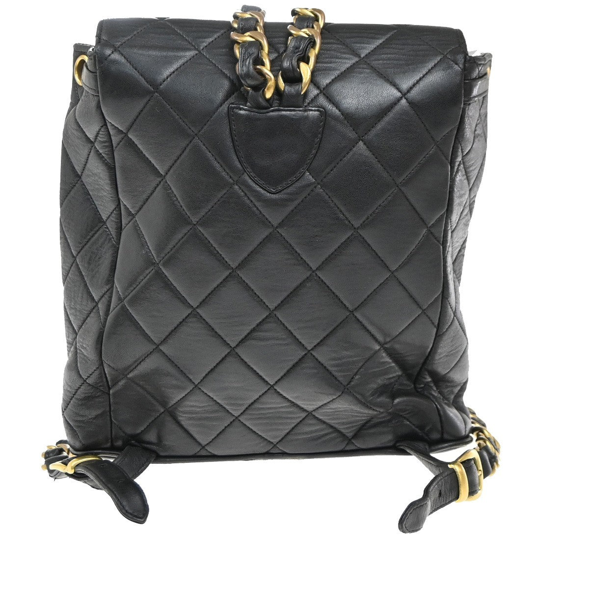 Chanel Duma Drawstring Backpack Quilted Leather Black Leather Backpack Bag (Authentic Pre-Loved)