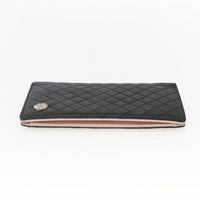 Chanel Vintage Cc Bifold Wallet Leather Black Leather Wallets Accessory (Pre-Loved)