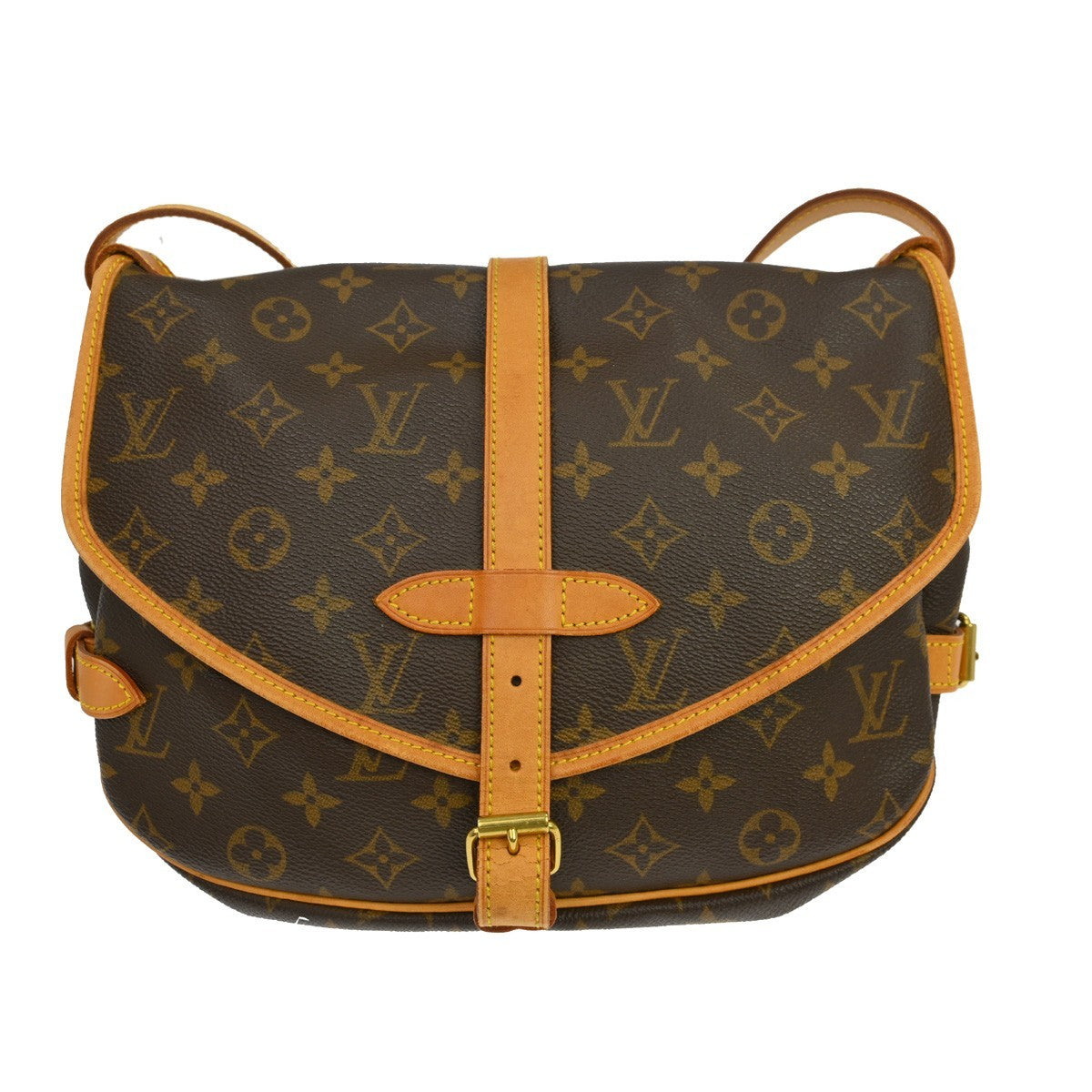 Louis Vuitton Louis Vuitton Saumur Handbag Monogram Canvas Brown Canvas Shoulder Bag Bag (Pre-Loved)