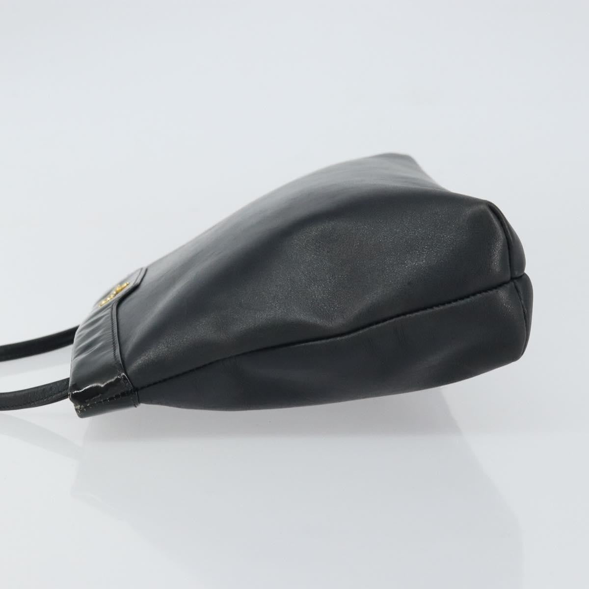 Salvatore Ferragamo Vintage Shoulder Bag Leather Black Leather Shoulder Bag Bag (Authentic Pre-Loved)