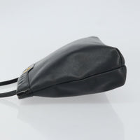 Salvatore Ferragamo Vintage Shoulder Bag Leather Black Leather Shoulder Bag Bag (Authentic Pre-Loved)