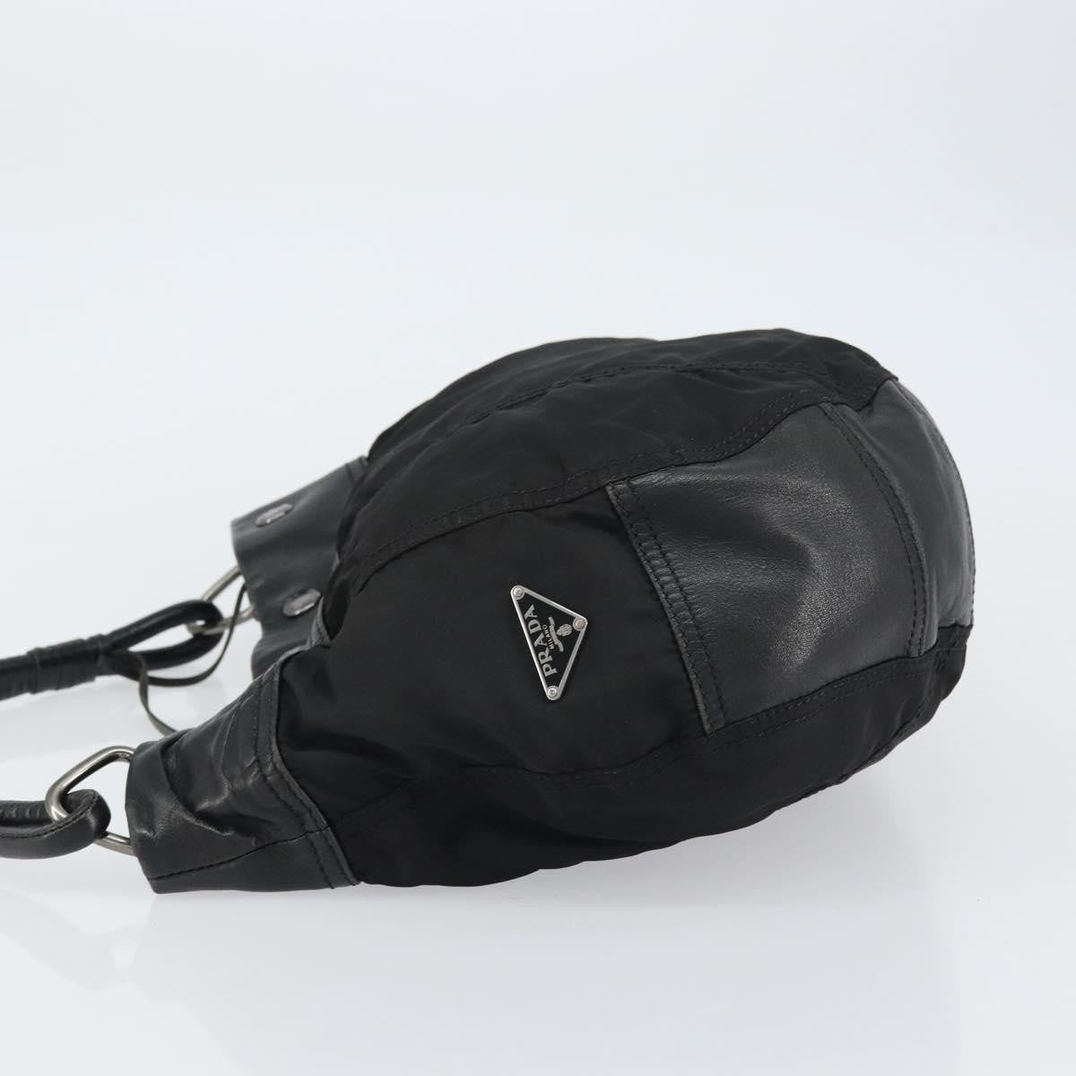 Prada Vintage Shoulder Bag Tessuto Black Nylon Shoulder Bag Bag (Authentic Pre-Loved)