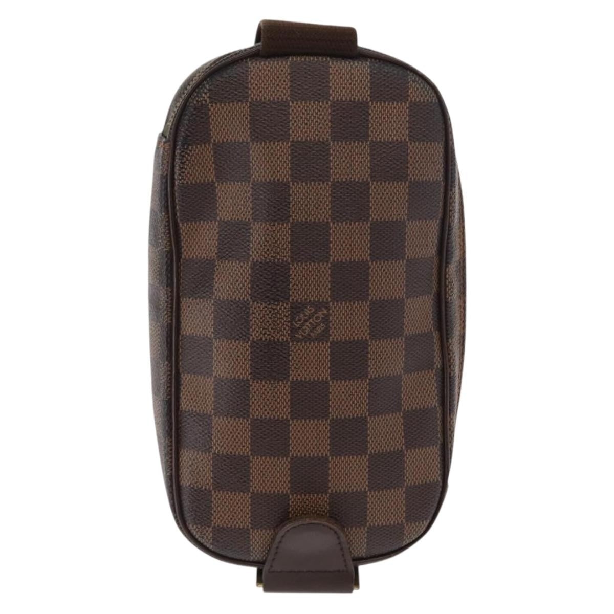 Louis Vuitton Pochette Gange Damier Brown Canvas Clutche & Pouche Bag (Authentic Pre-Loved)