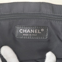 Chanel Travel Line Tote Nylon White Nylon Tote Bag Bag (Pre-Loved)