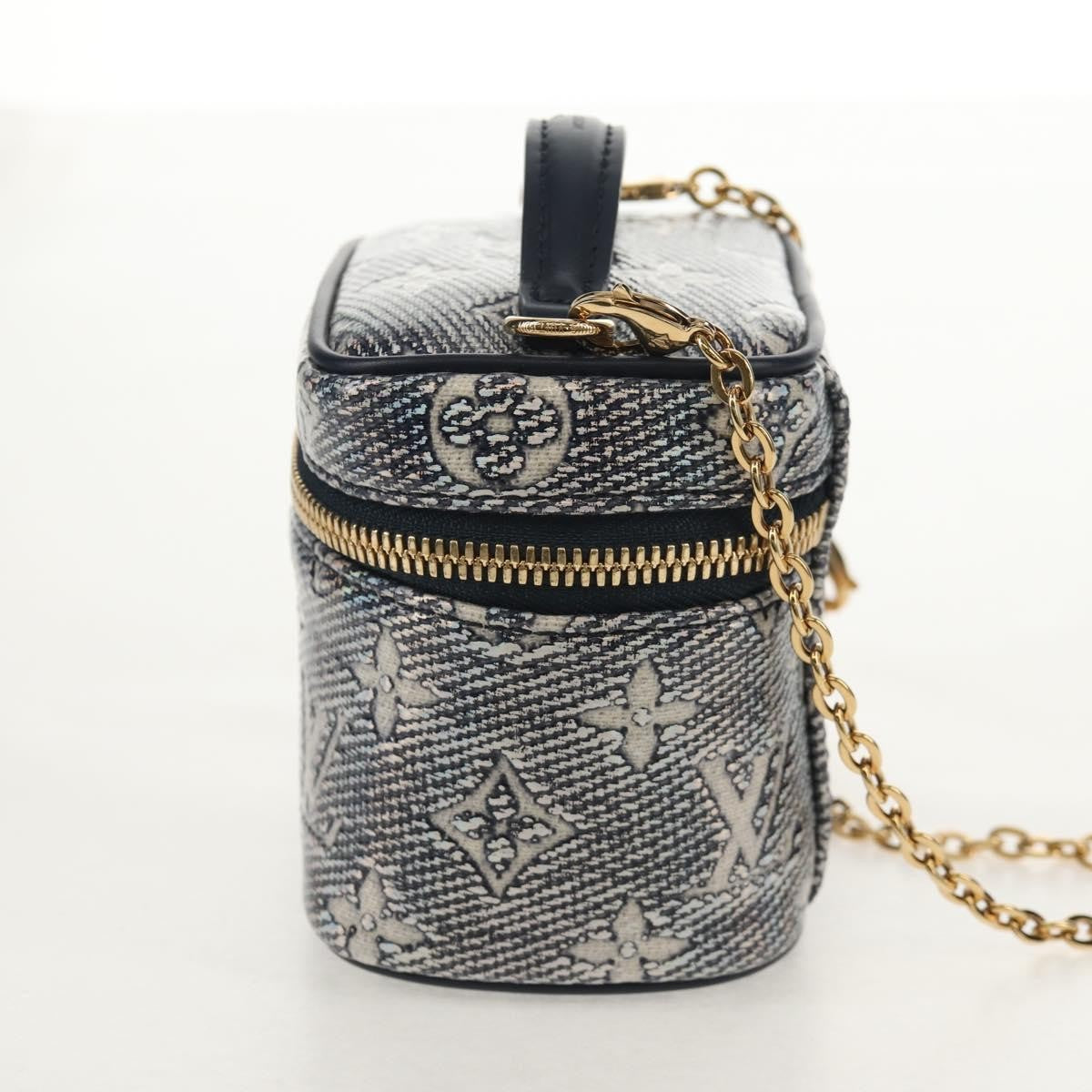 Louis Vuitton Vanity Case Monoglam Jacquard Canvas Navy Canvas Clutche & Pouche Bag (Authentic Pre-Loved)