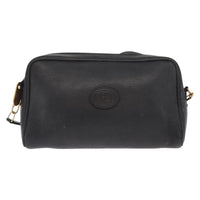 Gucci Vintage Shoulder Bag Leather Black Leather Shoulder Bag Bag (Authentic Pre-Loved)