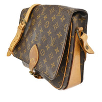 Louis Vuitton Cartouchiere Handbag Monogram Canvas Brown Canvas Shoulder Bag Bag (Pre-Loved)
