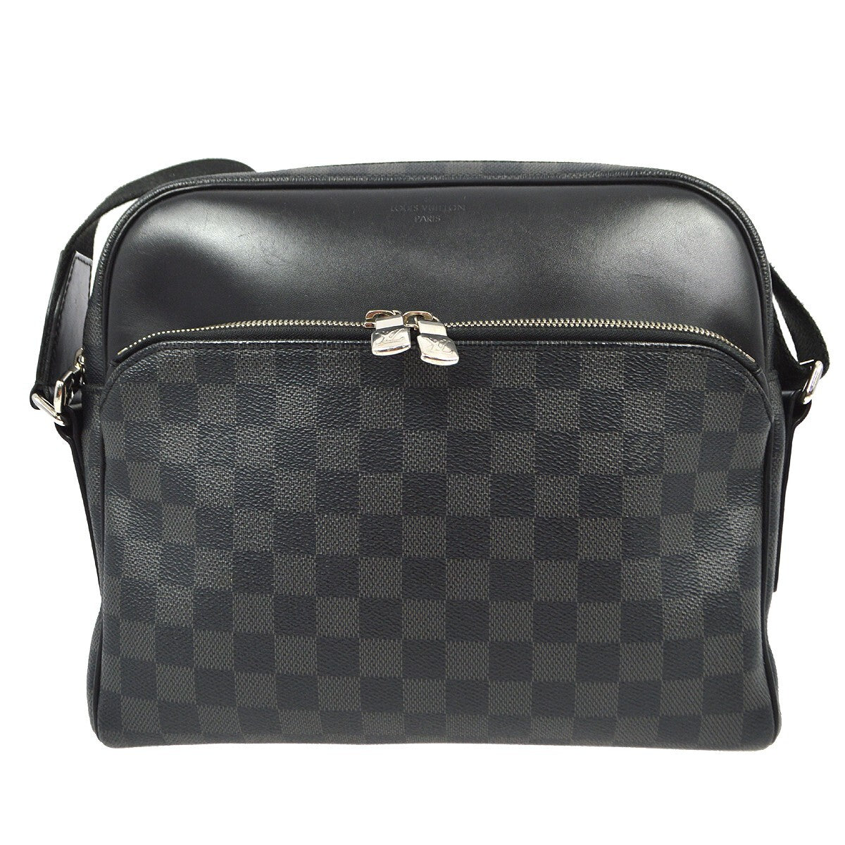 Louis Vuitton Dayton Reporter Bag Damier Graphite Black Canvas Shoulder Bag Bag (Pre-Loved)