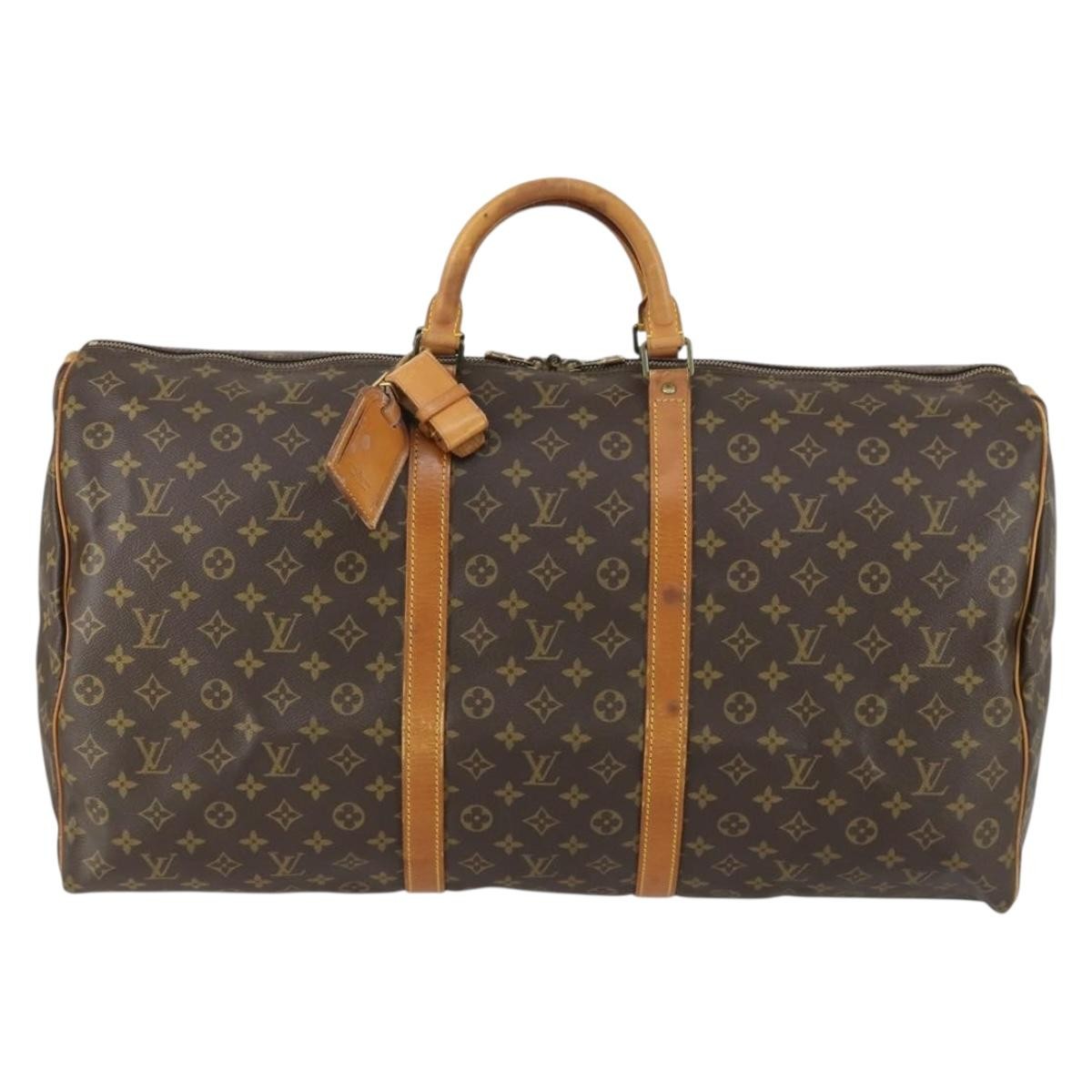 Louis Vuitton Keepall Bag Monogram Canvas Brown Canvas Travel Bag Bag (Pre-Loved)