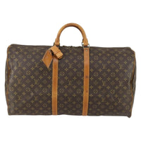 Louis Vuitton Keepall Bag Monogram Canvas Brown Canvas Travel Bag Bag (Pre-Loved)