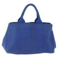Prada Canapa Open Tote Canvas Blue Canvas Tote Bag Bag (Pre-Loved)