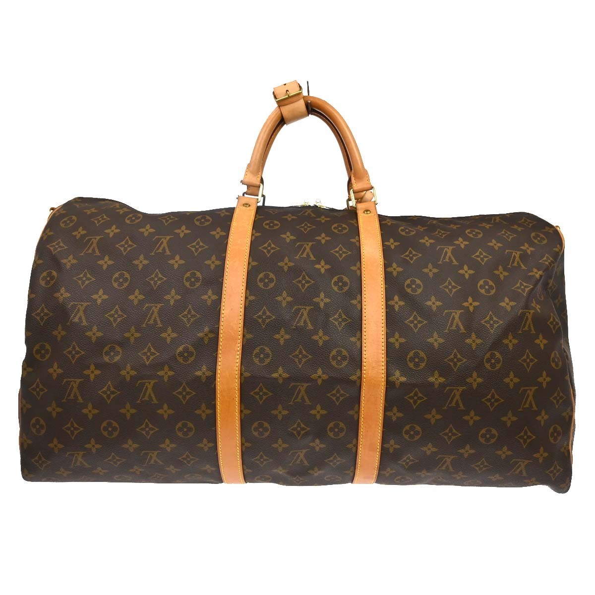 Louis Vuitton Keepall Bandouliere Bag Monogram Canvas Brown Canvas Travel Bag Bag (Pre-Loved)