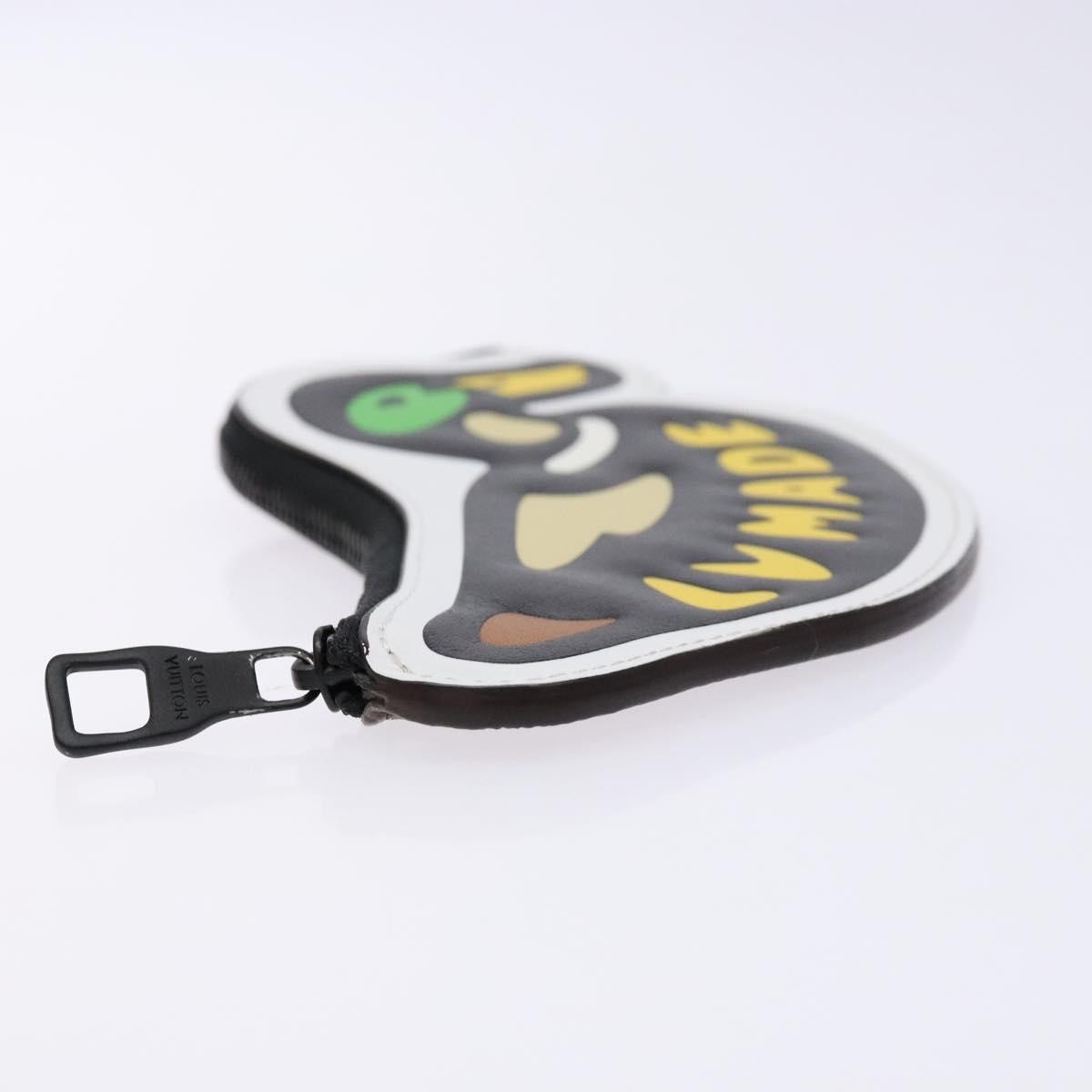 Louis Vuitton Nigo Duck Coin Holder Printed Leather And Limited Edition Giant Damier Black Canvas Wallets Accessory (Pre-Loved)