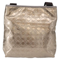 Salvatore Ferragamo Gancini Shoulder Bag Patent Leather Gold Patent_Leather Shoulder Bag Bag (Pre-Loved)