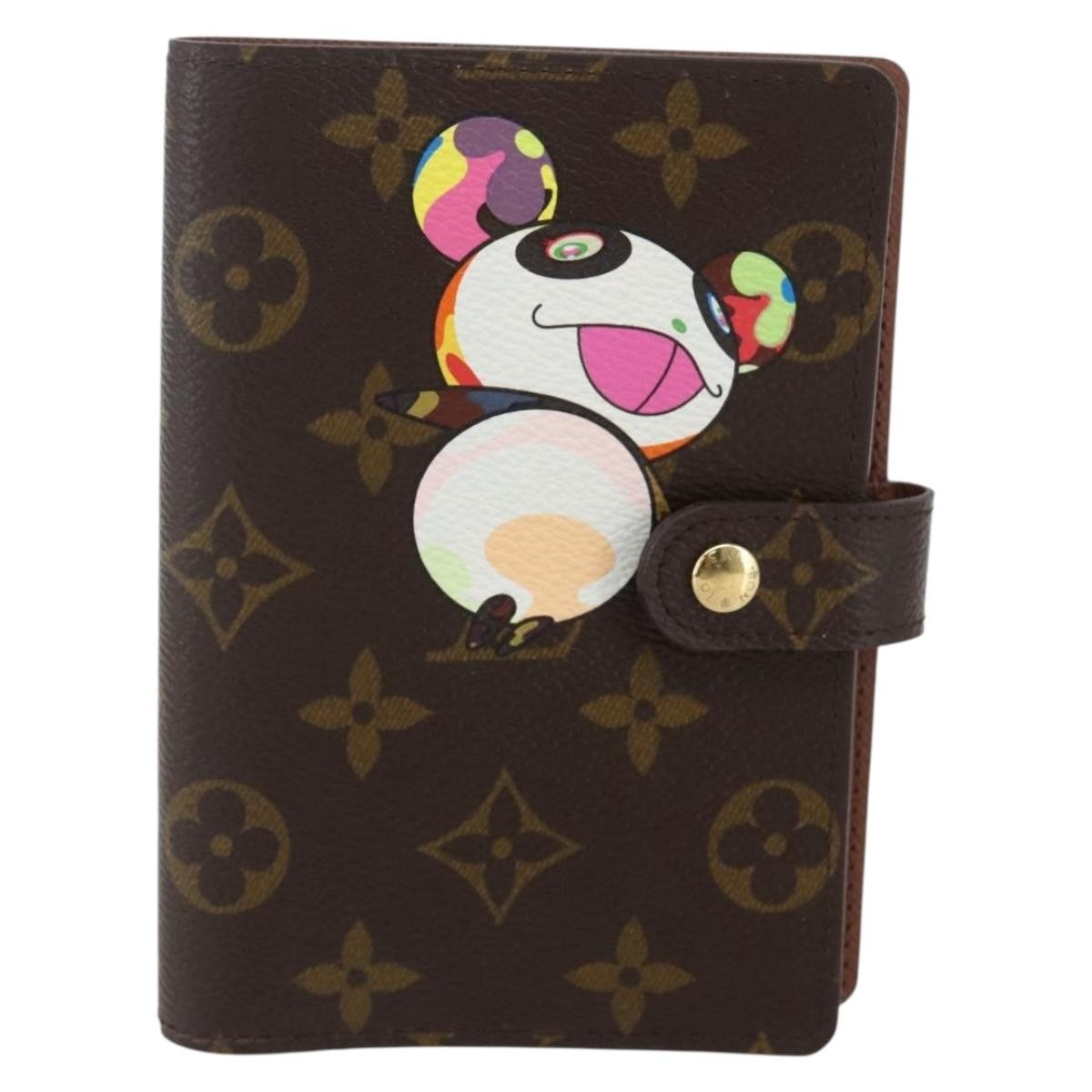 Louis Vuitton Agenda Cover Monogram Panda Brown Canvas Wallets Accessory (Pre-Loved)