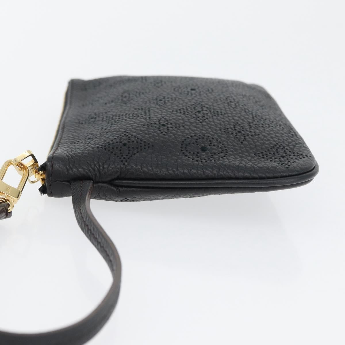 Louis Vuitton Selene Pochette Mahina Leather Black Leather Clutche & Pouche Bag (Pre-Loved)