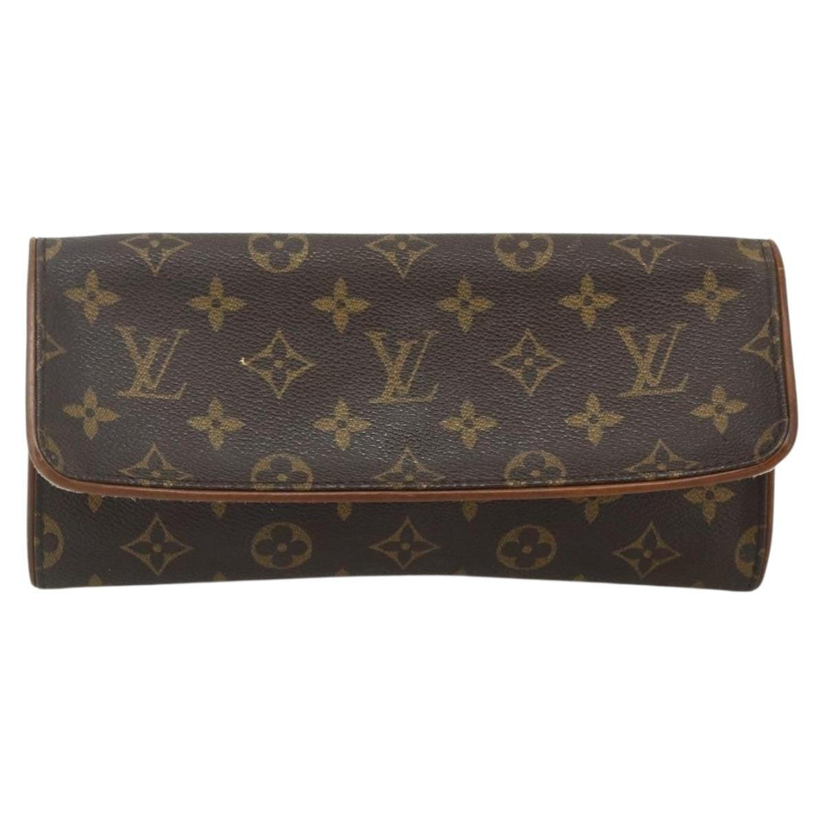 Louis Vuitton Twin Handbag Monogram Canvas Brown Canvas Clutche & Pouche Bag (Authentic Pre-Loved)