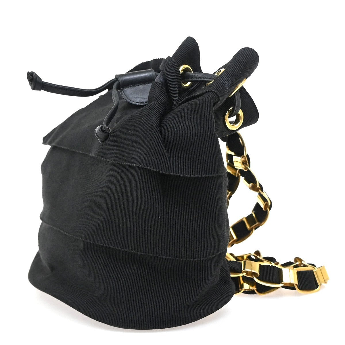 Salvatore Ferragamo Vala Backpack Canvas Black Canvas Backpack Bag (Authentic Pre-Loved)
