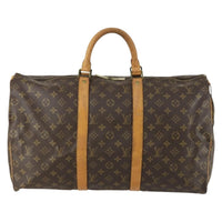 Louis Vuitton Keepall Bag Monogram Canvas Brown Canvas Travel Bag Bag (Authentic Pre-Loved)