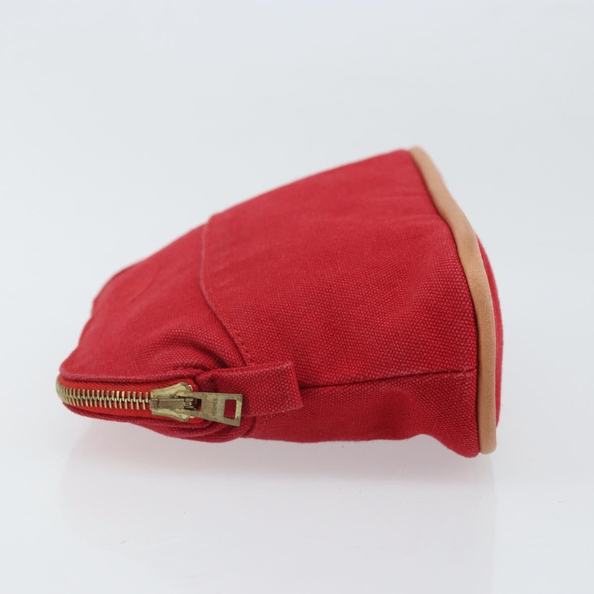 Hermes Bolide Travel Pouch Canvas Red Canvas Clutche & Pouche Bag (Pre-Loved)