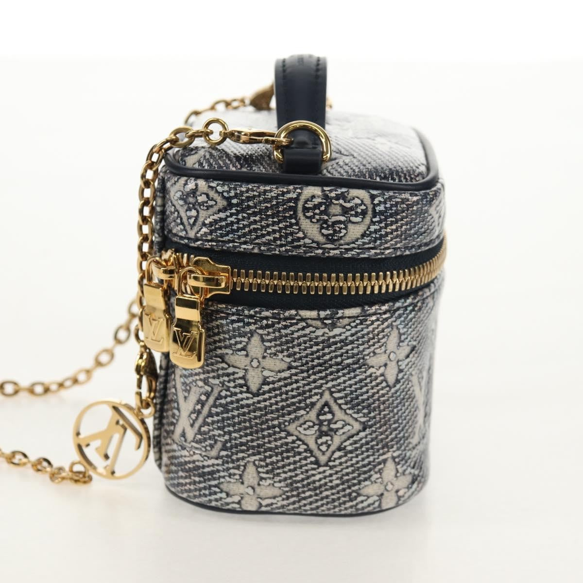 Louis Vuitton Vanity Case Monoglam Jacquard Canvas Navy Canvas Clutche & Pouche Bag (Authentic Pre-Loved)