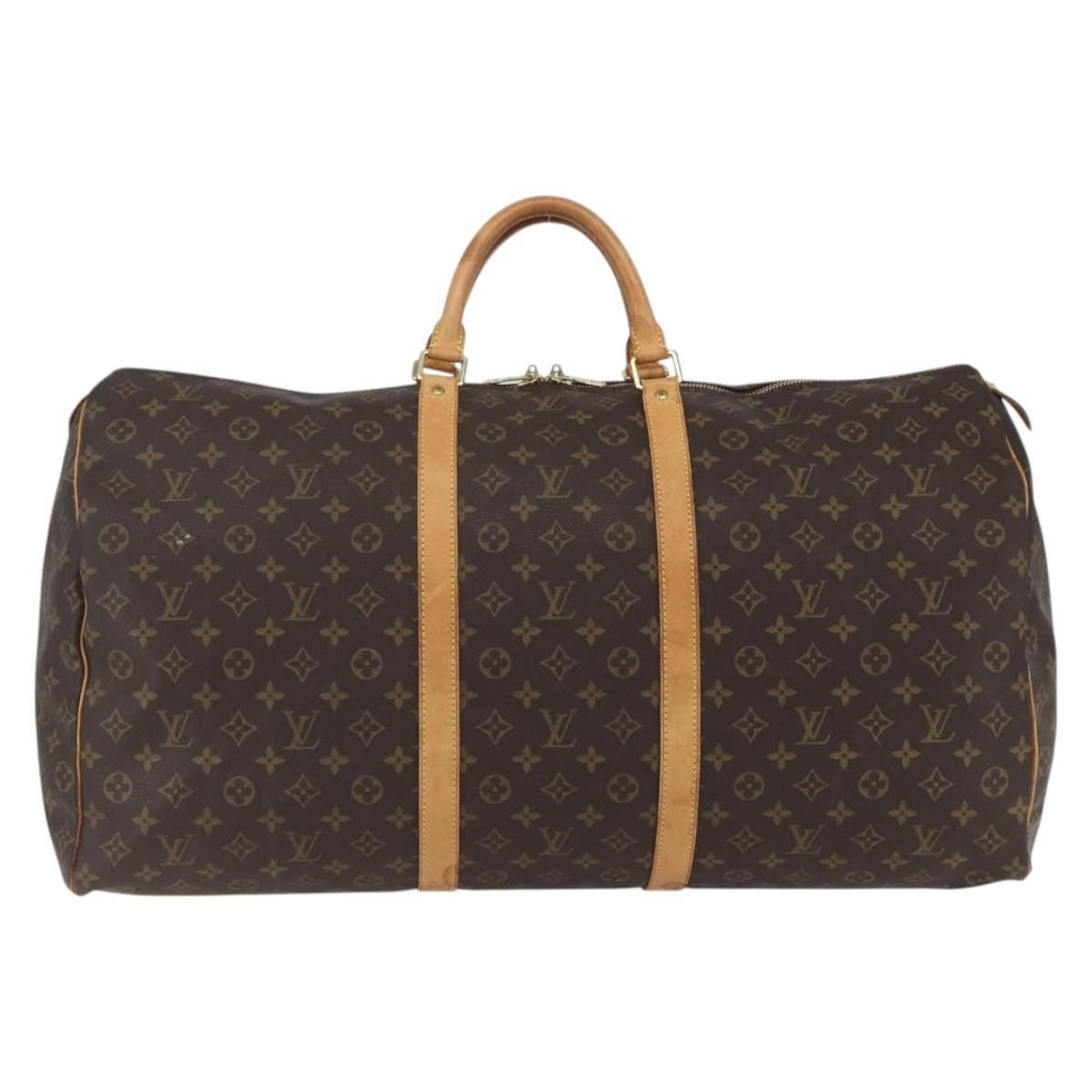 Louis Vuitton Keepall Bag Monogram Canvas Brown Canvas Travel Bag Bag (Pre-Loved)