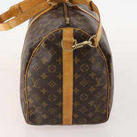 Louis Vuitton Keepall Bandouliere Bag Monogram Canvas Brown Canvas Travel Bag Bag (Authentic Pre-Loved)