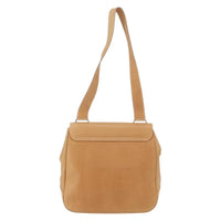 Salvatore Ferragamo Gancini Shoulder Bag Leather Beige Leather Shoulder Bag Bag (Pre-Loved)