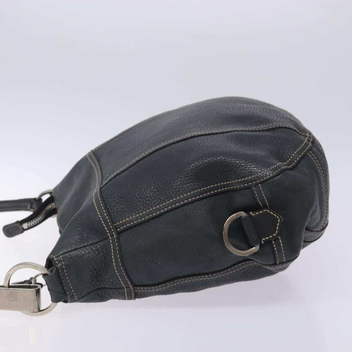 Prada Vintage Shoulder Bag Leather Navy Leather Shoulder Bag Bag (Authentic Pre-Loved)