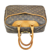 Louis Vuitton Louis Vuitton Deauville Handbag Monogram Canvas Brown Leather Handbag (Authentic Pre-Loved)