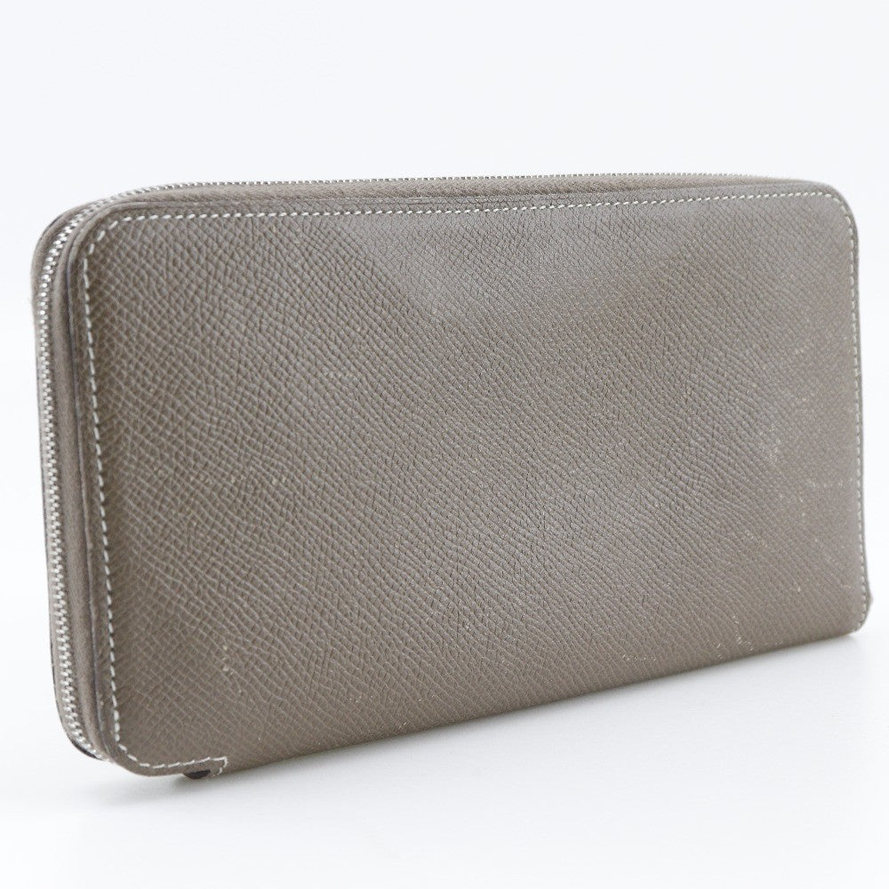 Hermes Azap Zip Around Wallet Epsom Beige Leather Wallets Accessory (Authentic Pre-Loved)