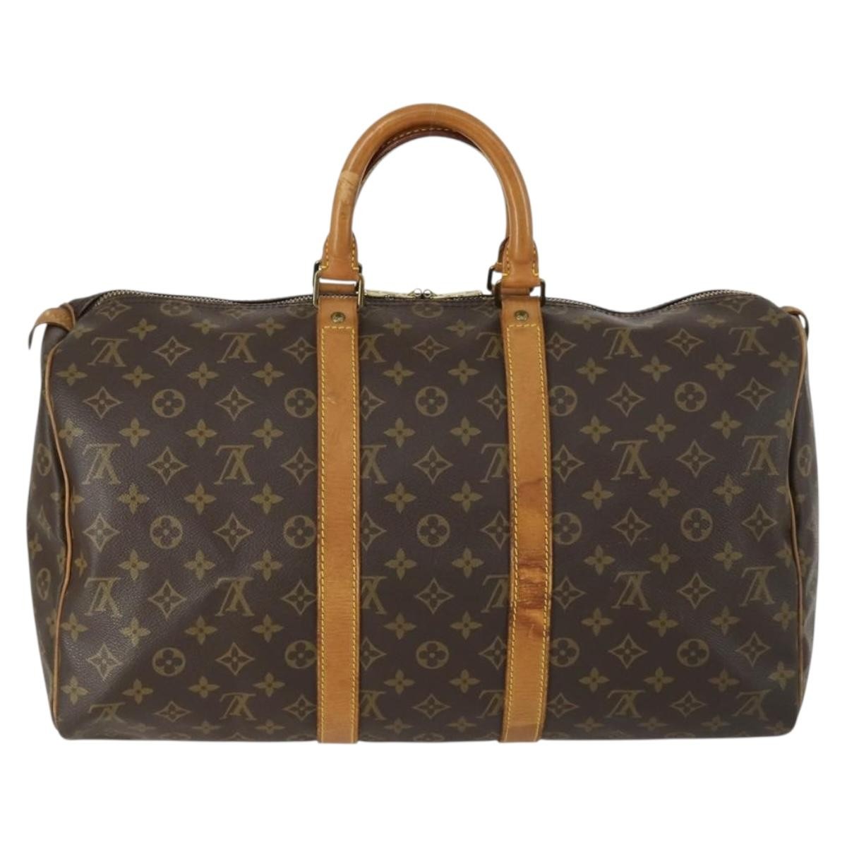Louis Vuitton Keepall Bag Monogram Canvas Brown Canvas Travel Bag Bag (Pre-Loved)