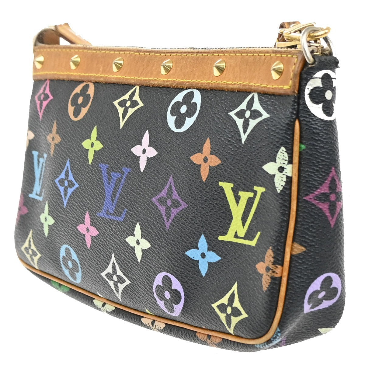 Louis Vuitton Pochette Accessoires Monogram Multicolor Multicolour Leather Clutche & Pouche Bag (Authentic Pre-Loved)