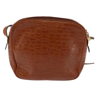 Salvatore Ferragamo Vala Shoulder Bag Leather Brown Leather Shoulder Bag Bag (Authentic Pre-Loved)