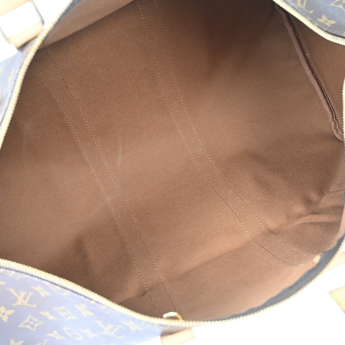 Louis Vuitton Keepall Bag Monogram Canvas Brown Canvas Travel Bag Bag (Pre-Loved)
