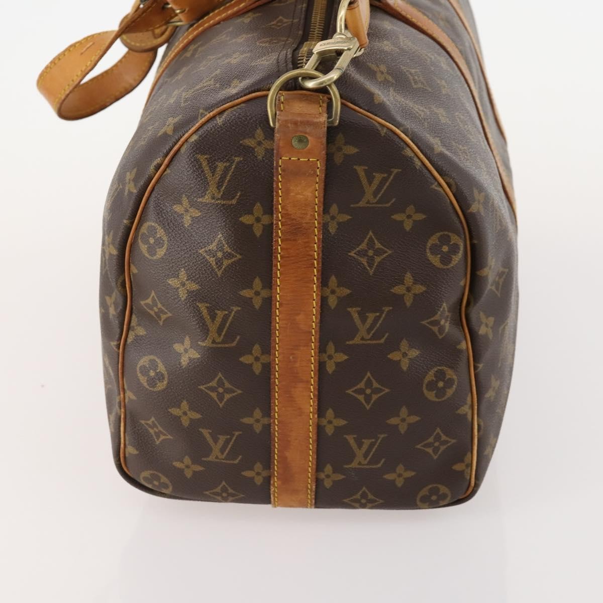 Louis Vuitton Keepall Bandouliere Bag Monogram Canvas Brown Canvas Travel Bag Bag (Pre-Loved)