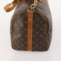 Louis Vuitton Keepall Bandouliere Bag Monogram Canvas Brown Canvas Travel Bag Bag (Pre-Loved)