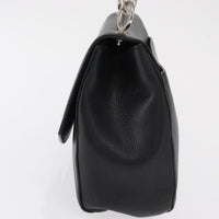 Salvatore Ferragamo Gancini Shoulder Bag Leather Black Leather Shoulder Bag Bag (Pre-Loved)