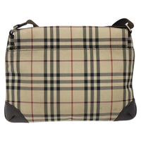 Burberry Nova Check Shoulder Bag Canvas And Leather Beige Canvas Shoulder Bag Bag (Pre-Loved)