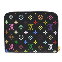 Louis Vuitton Porte-Monnaie Zippy Wallet Monogram Multicolor Black Canvas Wallets Accessory (Pre-Loved)