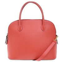 Celine Vintage Convertible Bowler Bag Leather Red Leather Handbag (Authentic Pre-Loved)