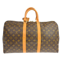 Louis Vuitton Louis Vuitton Keepall Bag Monogram Canvas Brown Canvas Travel Bag Bag (Pre-Loved)