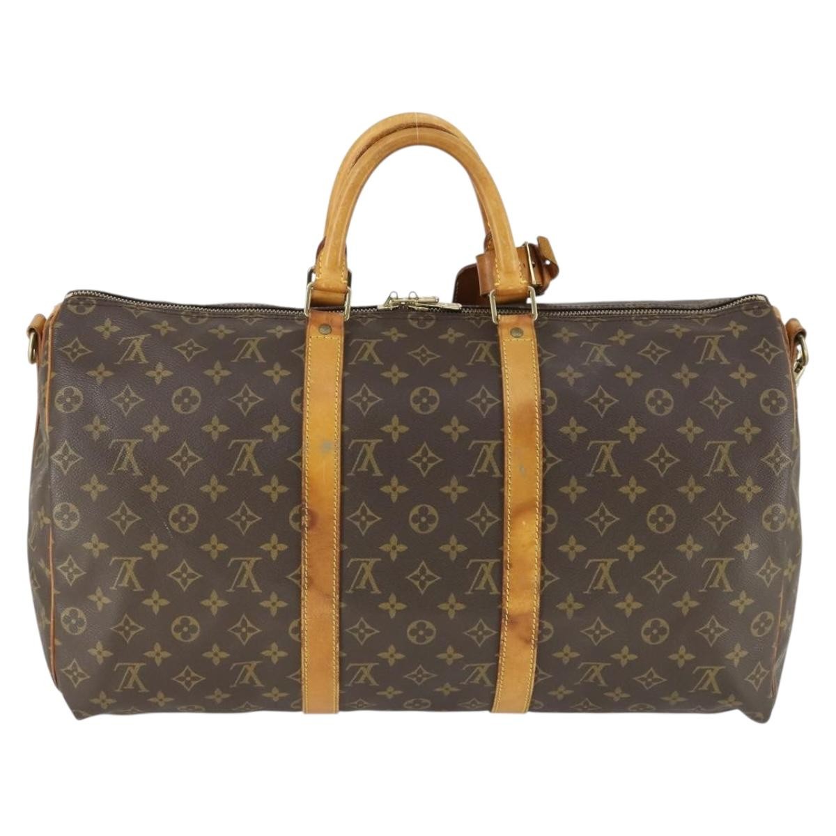 Louis Vuitton Keepall Bag Monogram Canvas Brown Canvas Travel Bag Bag (Pre-Loved)