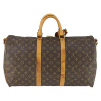 Louis Vuitton Keepall Bag Monogram Canvas Brown Canvas Travel Bag Bag (Pre-Loved)