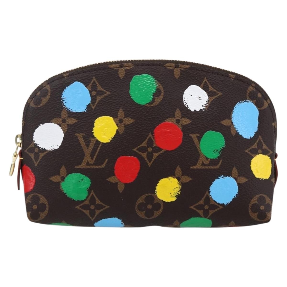 Louis Vuitton Cosmetic Pouch Yayoi Kusama Painted Dots Monogram Canvas Multicolour Canvas Clutche & Pouche Bag (Pre-Loved)