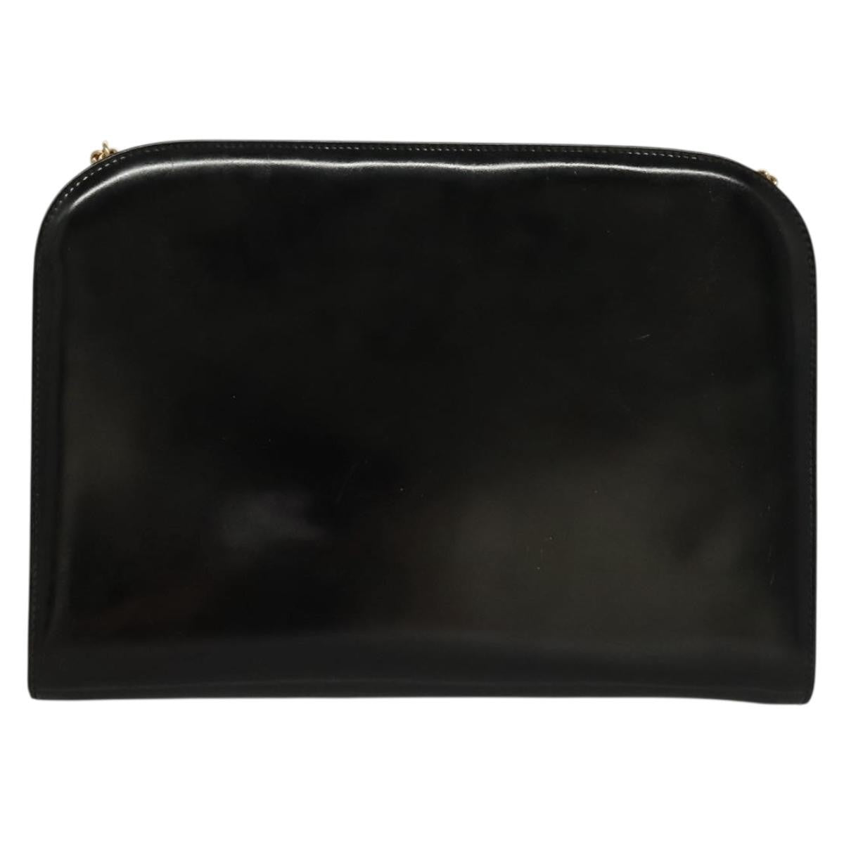 Salvatore Ferragamo Gancini Shoulder Bag Patent Leather Black Patent_Leather Shoulder Bag Bag (Pre-Loved)